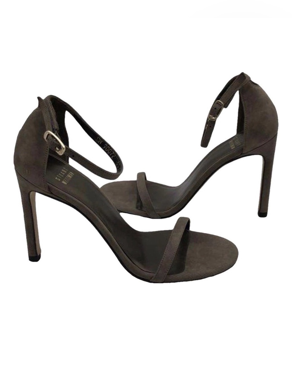 Stuart Weitzman Nudist Dress Heels/Sandals - 6.5 size, brand new grey/brown